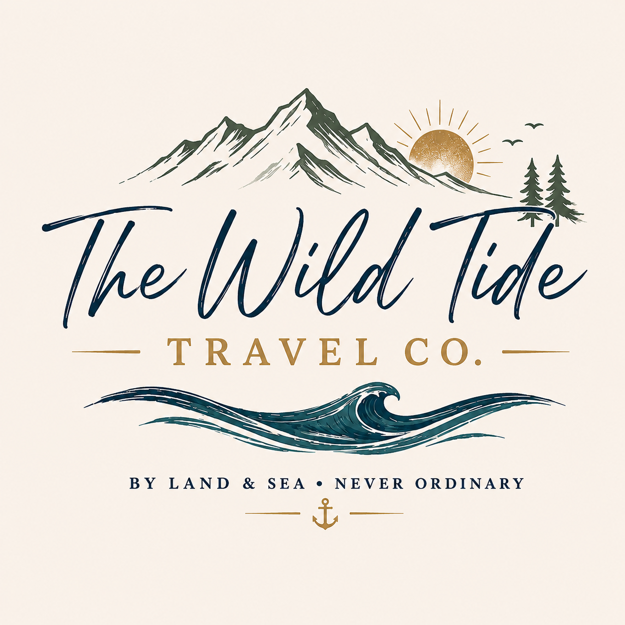 The Wild Tide Travel Co. logo